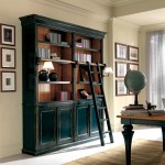 4 doors bookcase with stair